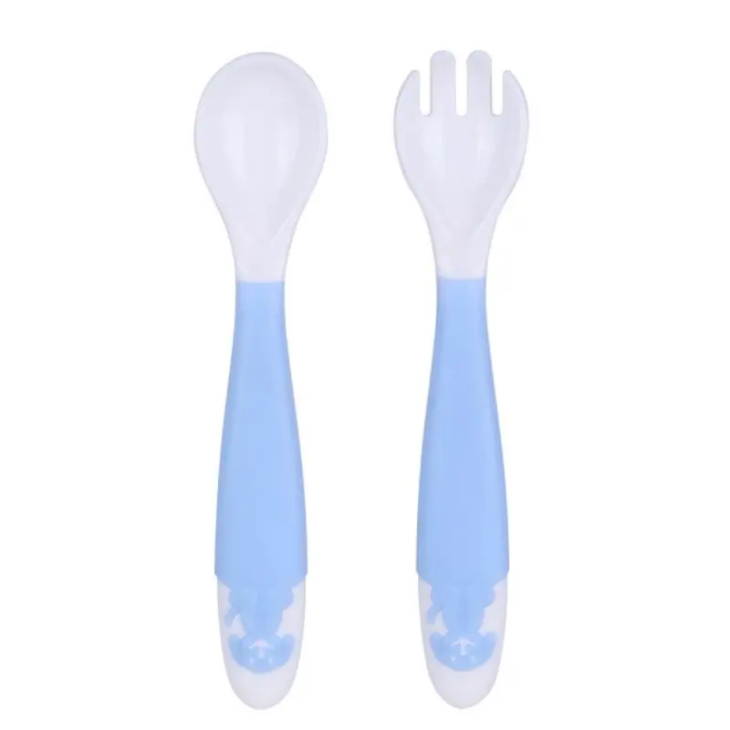 High quality 2PCS Baby Bendable Silicon Spoon & Fork Set Smooth Edge Angle of Bend Convenient for Toddlers Infants Safe Feeding
High quality 2PCS Baby Bendable Silicon Spoon & Fork Set Smooth Edge Angle of Bend Convenient for Toddlers Infants Safe Feeding