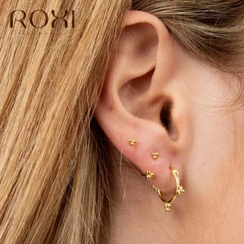 ROXI 925 Sterling Silver Three Ball Stud Earrings Sunflower Tiny Dot Small Earrings Cartilage Helix Piercing Earring for Women 
ROXI 925 Sterling Silver Three Ball Stud Earrings Sunflower Tiny Dot Small Earrings Cartilage Helix Piercing Earring for Women