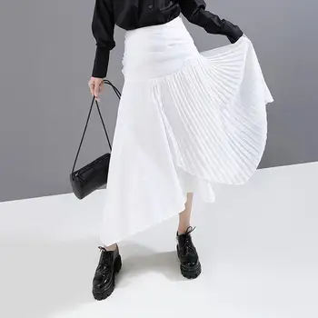 2020 Women's Solid Color Irregular Stitching Pleated Skirt Female Spring Summer Fairy High Waist Elasticated Waist Loose Skirt
2020 Women's Solid Color Irregular Stitching Pleated Skirt Female Spring Summer Fairy High Waist Elasticated Waist Loose Skirt
