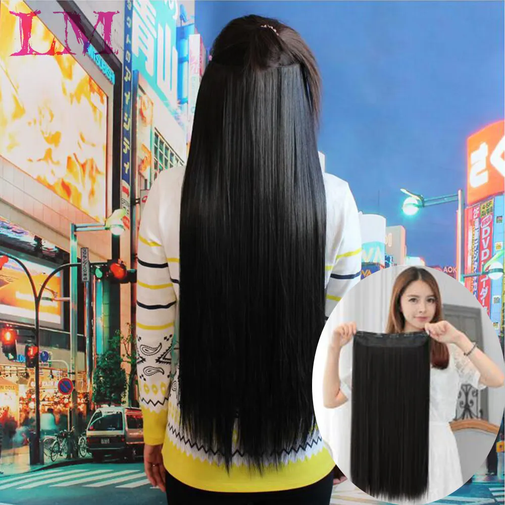 LM Fall To Hips Clip In Piece Hair Extensions 3/4 Head Synthetic Hair 24 60g 5 Clips Straight Synthetic Hairpiece
LM Fall To Hips Clip In Piece Hair Extensions 3/4 Head Synthetic Hair 24 60g 5 Clips Straight Synthetic Hairpiece