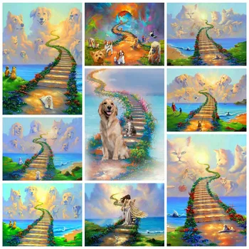 HUACAN 5d Diamond Painting Landscape Full Drill Square Cross Stitch Diamond Embroidery Dog Decoration For Home 
HUACAN 5d Diamond Painting Landscape Full Drill Square Cross Stitch Diamond Embroidery Dog Decoration For Home