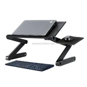 Notebook Stand Increased Folding Lift Desktop Bed Lazy Computer Desk Base Bracket With Fan Radiator