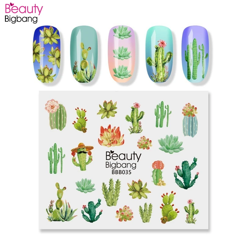 BeautyBigBang Nail Art Stickers 2PCS Green Cactus Potted Aloes Image Manicure Water Decals Nails Sticker Art Wraps BBB035
BeautyBigBang Nail Art Stickers 2PCS Green Cactus Potted Aloes Image Manicure Water Decals Nails Sticker Art Wraps BBB035