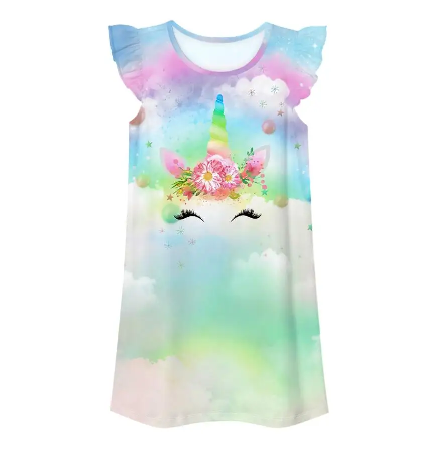 Princess Rainbow Unicorn Summer Dress Princess Rainbow Unicorn Summer Dress