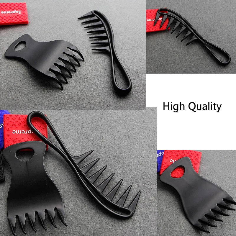 

Large Wide Tooth Men Beard Comb Hairdressing Brush Detangling Curly Hair Fork Comb Afro Hairstyle Barber Shop Salon Styling Tool