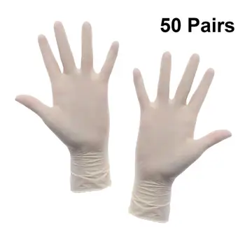 50 Pairs Disposable Latex Gloves Thicken Rubber Gloves Powder Free Exam Gloves for Cleaning Salon Painting (Size S)
50 Pairs Disposable Latex Gloves Thicken Rubber Gloves Powder Free Exam Gloves for Cleaning Salon Painting (Size S)
