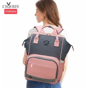 

Lequeen Mommy Backpacks Nappy Bags Multi-function Diaper Bag Large Volume Outdoor Travel carrier Maternity USB bag LPB23