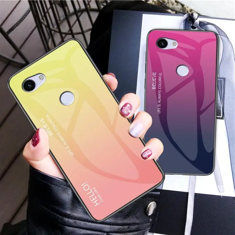 Защитный чехол на заднюю панель из закаленного стекла для Google Pixel 4 3A 3 XL 2 Pixel3 3a |