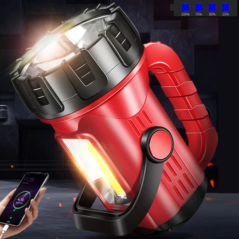 LED Flashlight Portable Bracket Searchlight USB Rechargeable Portable Lantern With Side Light Hunting Camping Outdoor Work Light
LED Flashlight Portable Bracket Searchlight USB Rechargeable Portable Lantern With Side Light Hunting Camping Outdoor Work Light