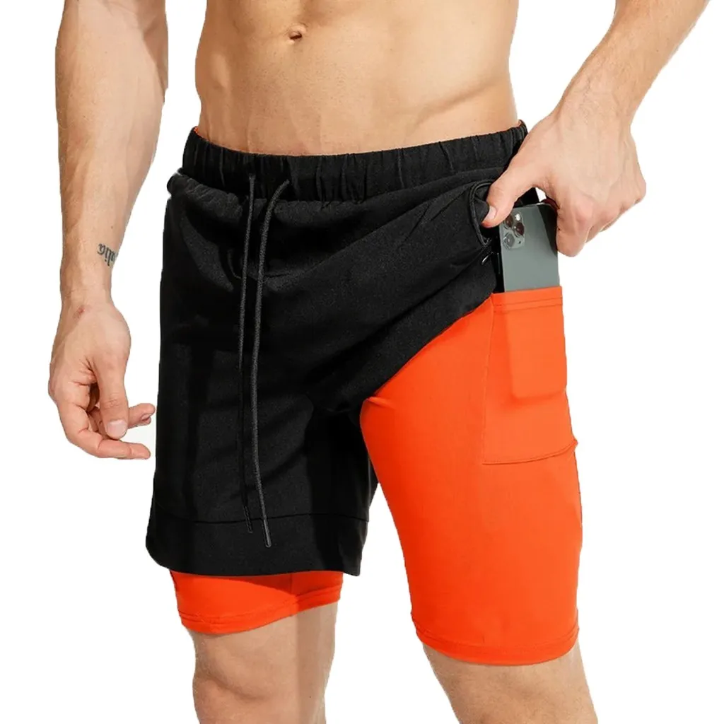 Mens Shorts Two-Layer Quick Drying Running Shorts Security 2 in 1 Built-in Pockets Outdoor Breathable Sport Fitness Shorts JR13
Mens Shorts Two-Layer Quick Drying Running Shorts Security 2 in 1 Built-in Pockets Outdoor Breathable Sport Fitness Shorts JR13