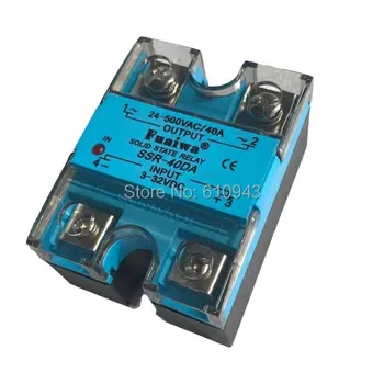 FREE SHIPPING Solid State Relay SSR-40DA 40A 3-32VDC 24-500VAC SSR
FREE SHIPPING Solid State Relay SSR-40DA 40A 3-32VDC 24-500VAC SSR