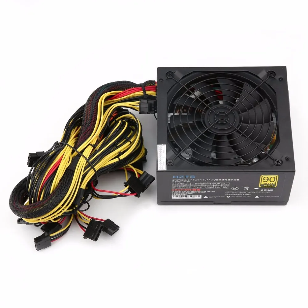1300W Power Supply 8 SATA IDE Dedicated Power Supply Support 12 Graphics Card For Eth Rig BTC Mining Miner Machine with Fan
1300W Power Supply 8 SATA IDE Dedicated Power Supply Support 12 Graphics Card For Eth Rig BTC Mining Miner Machine with Fan