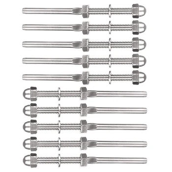 62 Pack Cable Railing Swage Threaded Stud Tension End Fitting Terminal for 1/8 Cable Deck Railing Hand Swage T316 Stainless Stee
62 Pack Cable Railing Swage Threaded Stud Tension End Fitting Terminal for 1/8 Cable Deck Railing Hand Swage T316 Stainless Stee