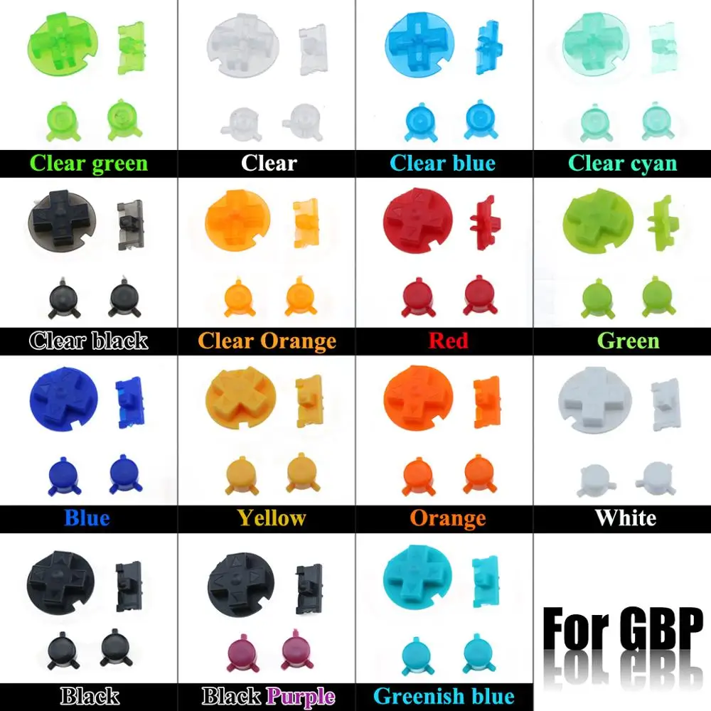 YuXi 15Color Replacement Buttons Set Replacement For Gameboy Pocket GBP On Off Button AB Buttons D Pads Purple Black Clear blue
YuXi 15Color Replacement Buttons Set Replacement For Gameboy Pocket GBP On Off Button AB Buttons D Pads Purple Black Clear blue