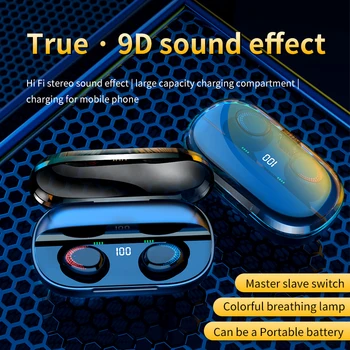 

New Wireless Headphones Bluetooth V5.0 Earphones Gaming Earbuds Headsets Noise Cancel Waterproof 3000mah K1 9D Stereo HIFI