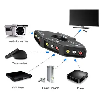 High Quality Audio Video Switcher 3-Way AV Selector Switch Box Multi Input Output Adapter Computer Components Dropshipping New
High Quality Audio Video Switcher 3-Way AV Selector Switch Box Multi Input Output Adapter Computer Components Dropshipping New