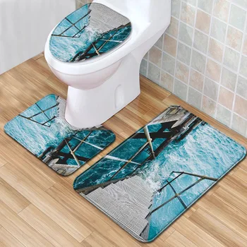 3Pcs Beach Bathroom Pedestal Rugs + Lid Toilet Cover Carpet Set + Bath Mat Set Non-Slip Home Bath Decor Soft Carpets
3Pcs Beach Bathroom Pedestal Rugs + Lid Toilet Cover Carpet Set + Bath Mat Set Non-Slip Home Bath Decor Soft Carpets