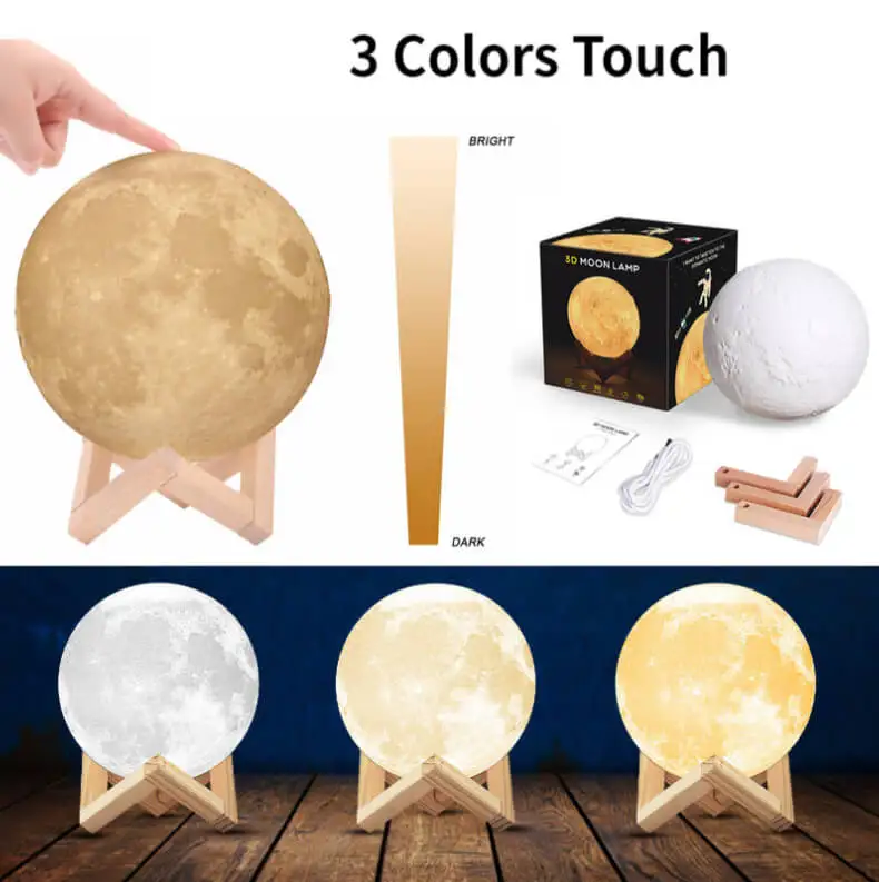 Moon Planetarium Lamp USB 3D Light Fixtures For Kids Bedroom Decoration 5 Moon Planetarium Lamp USB 3D Light Fixtures For Kids Bedroom Decoration 10