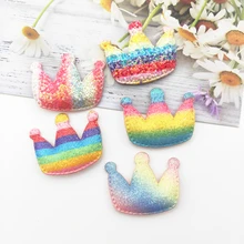 20pcs/lot 4x3.2cm Rainbow Crown Padded Appliques DIY Handmade Children Hair Accessories For Clothes Sewing Supplies DIY Craft
20pcs/lot 4x3.2cm Rainbow Crown Padded Appliques DIY Handmade Children Hair Accessories For Clothes Sewing Supplies DIY Craft