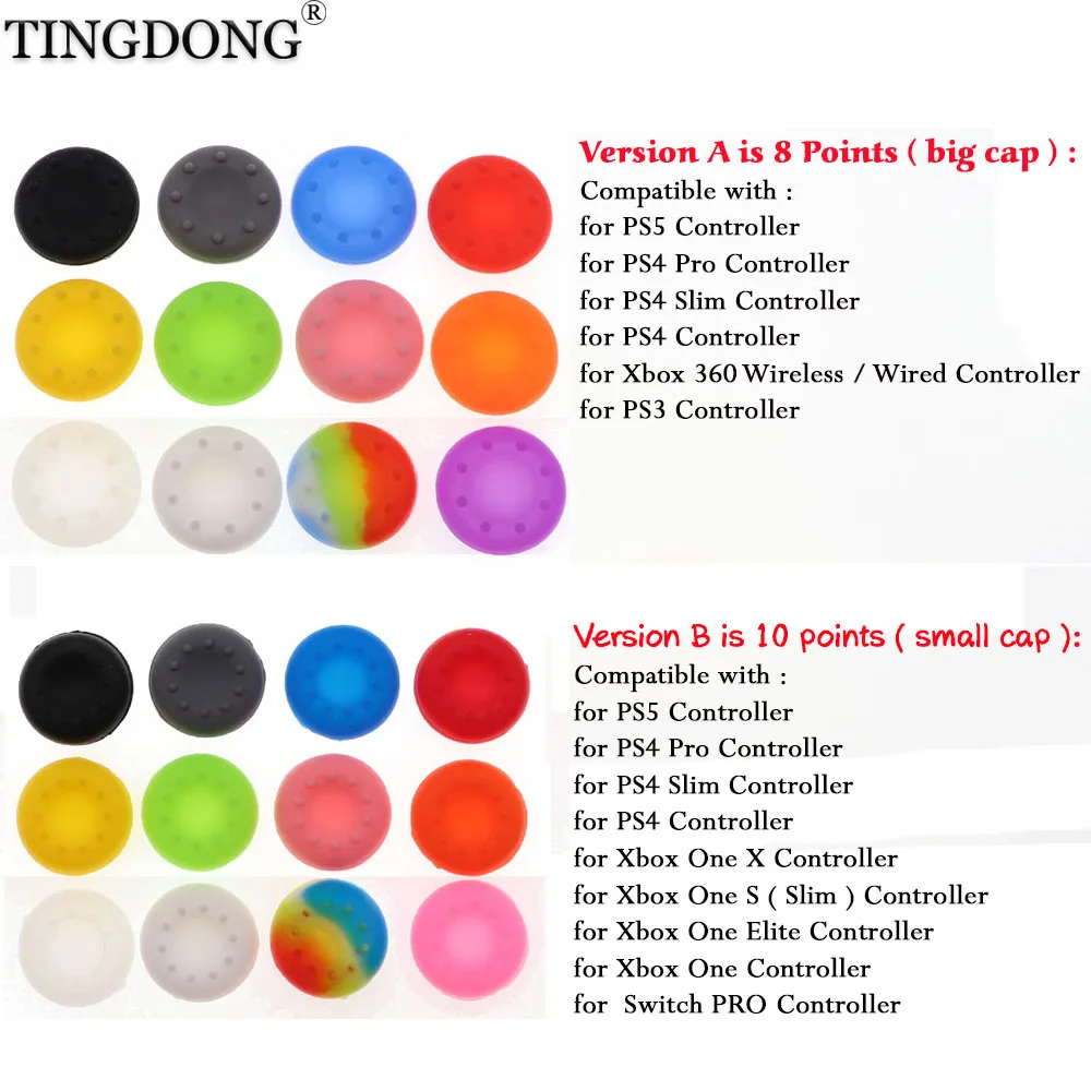 24 pcs Silicone Analog Stick Grip for Dualshock 5 4 PS5 PS4 Pro Slim Controller for Xbox One X S Elite Joystick Thumbsticks Caps
24 pcs Silicone Analog Stick Grip for Dualshock 5 4 PS5 PS4 Pro Slim Controller for Xbox One X S Elite Joystick Thumbsticks Caps