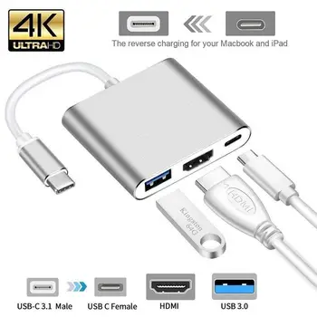 USB 3.1 Type C Hub HDMI Cable 4K Multiport Adapter USB-C To Converter with 3.0 USB and 3.1 Charging Port Retina MacBook
USB 3.1 Type C Hub HDMI Cable 4K Multiport Adapter USB-C To Converter with 3.0 USB and 3.1 Charging Port Retina MacBook