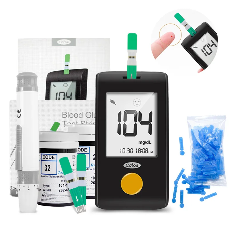 Cofoe mg/dL Glucometer with Test Strips and Lancets Needles Blood Sugar Detection Medical Blood Glucose Meter for Diabetic
Cofoe mg/dL Glucometer with Test Strips and Lancets Needles Blood Sugar Detection Medical Blood Glucose Meter for Diabetic