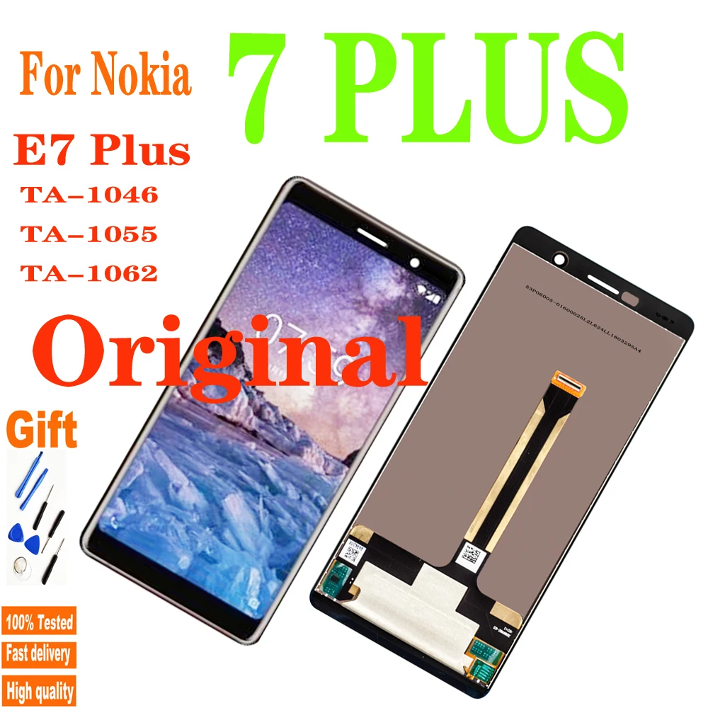 For Nokia 7 Plus LCD Display Touch Screen Digitizer Assembly Replacement For Nokia 7Plus N7Plus TA-1046 TA-1055 TA-1062 6.0" LCD
For Nokia 7 Plus LCD Display Touch Screen Digitizer Assembly Replacement For Nokia 7Plus N7Plus TA-1046 TA-1055 TA-1062 6.0" LCD