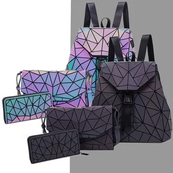 Women Backpack Set Holographic Luminous schoolbag fold Envelope bag for ladies clutch purse Splicing luminous reflective bags
Women Backpack Set Holographic Luminous schoolbag fold Envelope bag for ladies clutch purse Splicing luminous reflective bags
