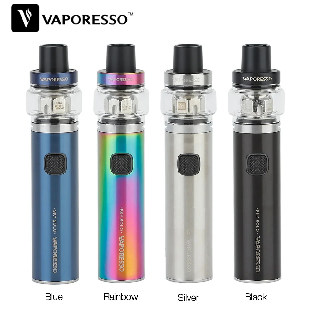 New Original Vaporesso Sky Solo Plus Starter Kit 3000mAh 8ml/ Sky Solo Kit 1400mAh 3.5ml W/ 0.18ohm GT Mesh Coil E-cig Vape Kit
New Original Vaporesso Sky Solo Plus Starter Kit 3000mAh 8ml/ Sky Solo Kit 1400mAh 3.5ml W/ 0.18ohm GT Mesh Coil E-cig Vape Kit