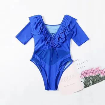 Swimwear Women Summer 2020 Blue One Piece Swimsuit Monokini Ruffle Mesh Bathing Suits Beach Sexy Beachwear Push Up African Style
Swimwear Women Summer 2020 Blue One Piece Swimsuit Monokini Ruffle Mesh Bathing Suits Beach Sexy Beachwear Push Up African Style