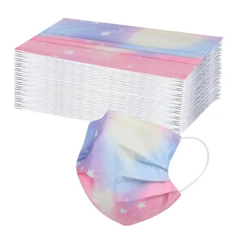 50pcs Tie Dye Gradient Mask Adult Disposable Protection Masks Three Layer Melt Blown Cloth Facemask Breathable Earloop Masque
50pcs Tie Dye Gradient Mask Adult Disposable Protection Masks Three Layer Melt Blown Cloth Facemask Breathable Earloop Masque