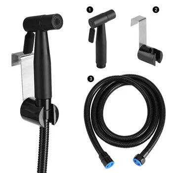 304 Stainless Steel Black Bidet Toilet Spray Gun Clean Flushing Pressurized Spray Head Handheld Bidet Washer Set
304 Stainless Steel Black Bidet Toilet Spray Gun Clean Flushing Pressurized Spray Head Handheld Bidet Washer Set