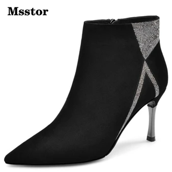 Mixed Colors Black Boots Women Fashion Sexy Zipper Crystal High Heels Boots Women Pointed Toe Winter Boots Women Office Concise
Mixed Colors Black Boots Women Fashion Sexy Zipper Crystal High Heels Boots Women Pointed Toe Winter Boots Women Office Concise