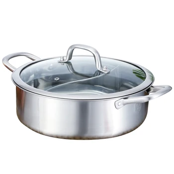 1 Pc Lightweight Stainless Steel Hot Pot Multi-functional Soup Pot Non-stick Cooking Pot Restaurant 
1 Pc Lightweight Stainless Steel Hot Pot Multi-functional Soup Pot Non-stick Cooking Pot Restaurant
