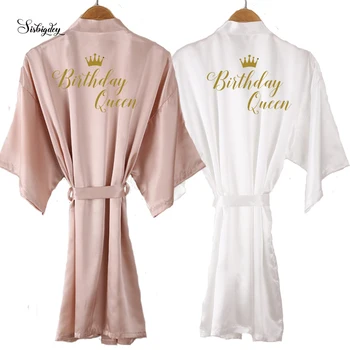 Sisbigdey new birthday queen robe satin women birthday party kimono robes 2019 short peignoir solid gold writing robes
Sisbigdey new birthday queen robe satin women birthday party kimono robes 2019 short peignoir solid gold writing robes
