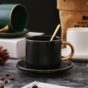 Simple Ceramic Cup Coffee Creative Modern Solid Color Coffee Cup Travel Gold Rim Couple Nordic Design Taza Cafe Drinkware BE50CU
Simple Ceramic Cup Coffee Creative Modern Solid Color Coffee Cup Travel Gold Rim Couple Nordic Design Taza Cafe Drinkware BE50CU