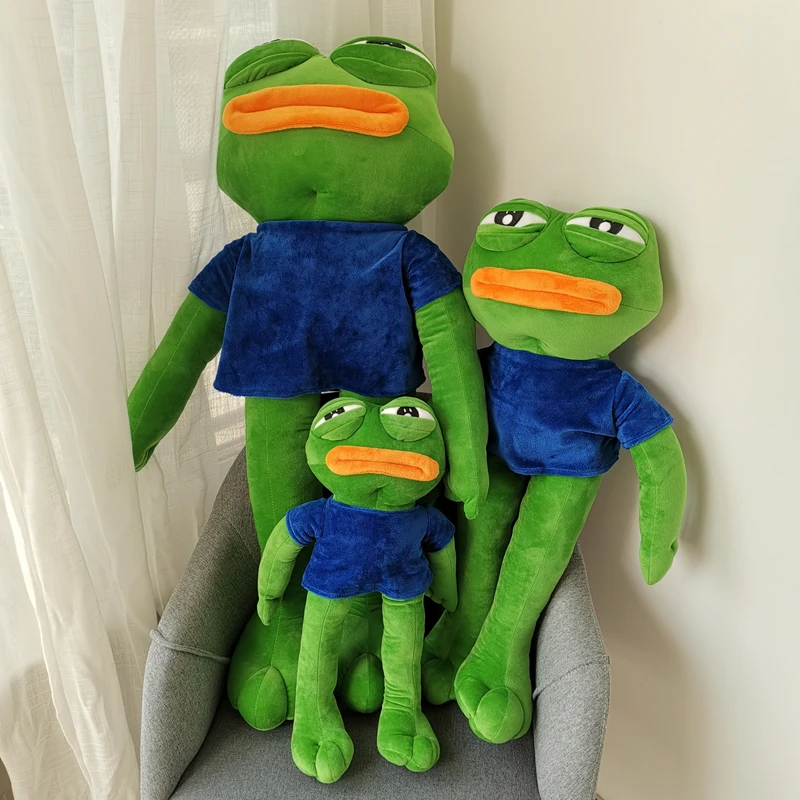 50/70/90cm Pepe The Frog Sad Frog Plush Toys Soft Stuffed Animal Dolls For Kid Birthday Gift
50/70/90cm Pepe The Frog Sad Frog Plush Toys Soft Stuffed Animal Dolls For Kid Birthday Gift