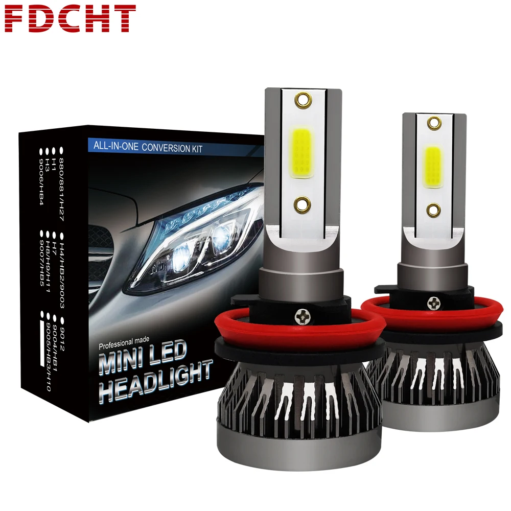 Mini Led Car Headlight H1 H7 H4 H11 Hb4 Hb3 Led 360 Lights Bulb 9005 9006 Cob 6000k 24v 12v 36w Turbo Automotivo Lamp Lampada
Mini Led Car Headlight H1 H7 H4 H11 Hb4 Hb3 Led 360 Lights Bulb 9005 9006 Cob 6000k 24v 12v 36w Turbo Automotivo Lamp Lampada