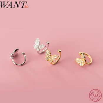 WANTME New Arrival Fashion Pave CZ Butterfly Clip Earrings for Women Real 925 Sterling Silver Party Wedding Jewelry Clip Cuff
WANTME New Arrival Fashion Pave CZ Butterfly Clip Earrings for Women Real 925 Sterling Silver Party Wedding Jewelry Clip Cuff