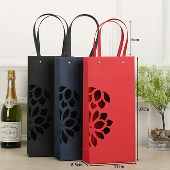 Red Wine Bottle Gift Bags with Handle Hollow Out Wines Packaging Case Storage Boxes
Red Wine Bottle Gift Bags with Handle Hollow Out Wines Packaging Case Storage Boxes