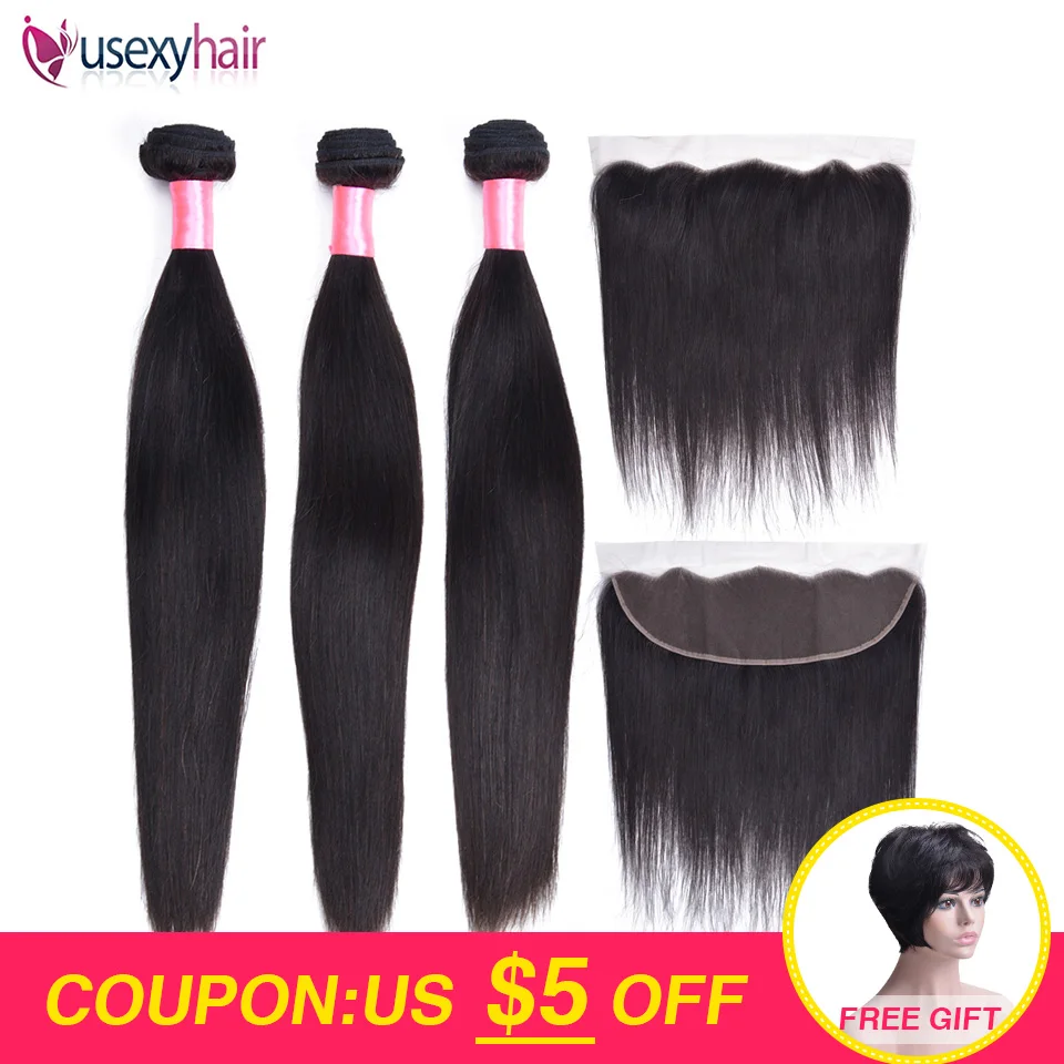 USEXY HAIR 3Bundles With Frontal Brazilian Straight Bundles Lace Front Human Hair Weave Bundles With Closure Remy Hair Extension
USEXY HAIR 3Bundles With Frontal Brazilian Straight Bundles Lace Front Human Hair Weave Bundles With Closure Remy Hair Extension