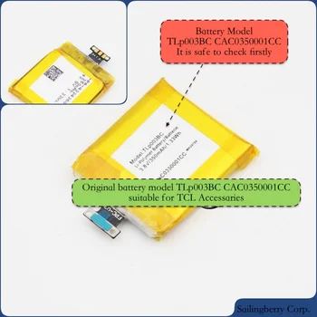 Battery suitable for Alcatel TCL accessaries with battery model TLp003BC CAC0350001CC(Please according to this model to order)
Battery suitable for Alcatel TCL accessaries with battery model TLp003BC CAC0350001CC(Please according to this model to order)