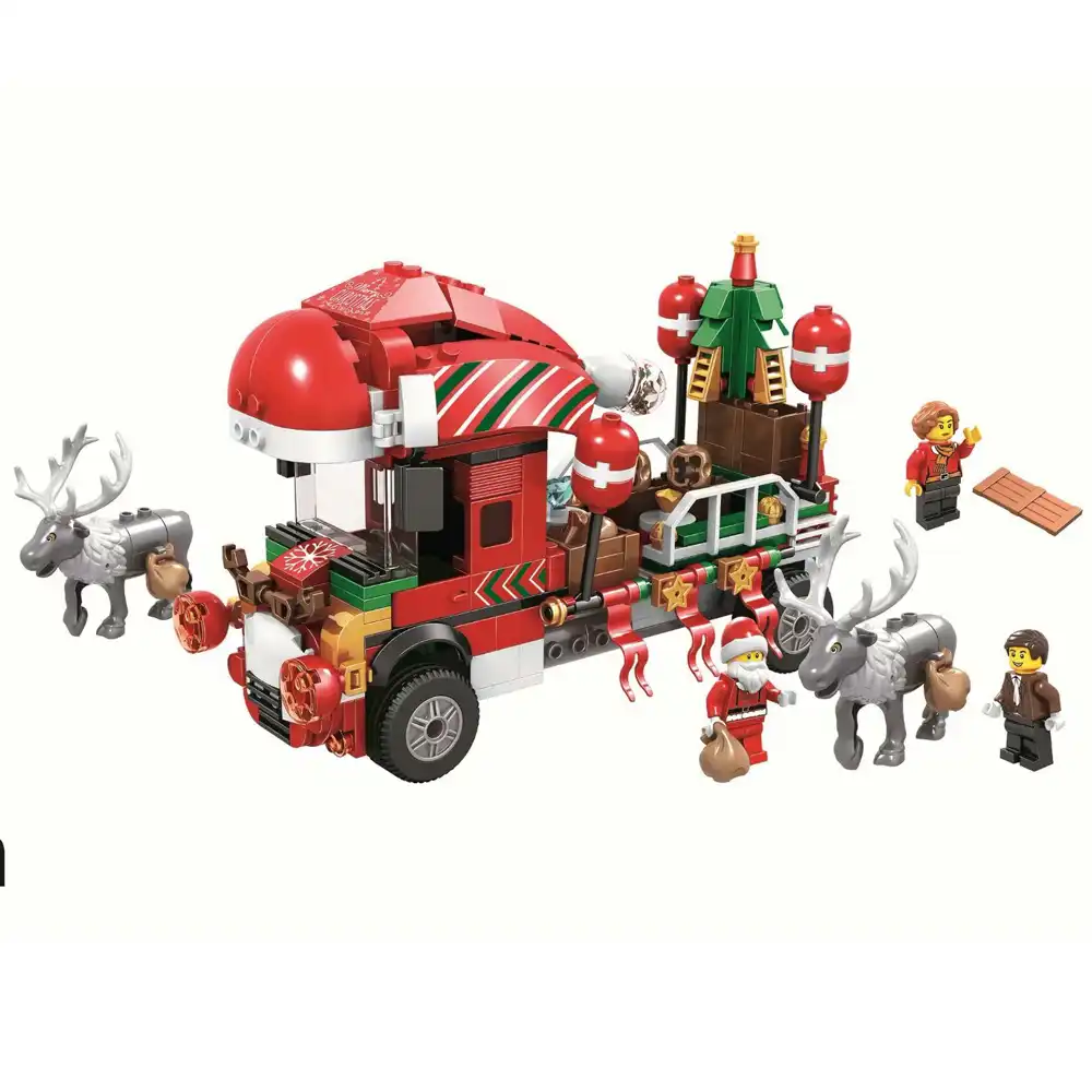 snowman houses gift box model building blocks bricks toys for