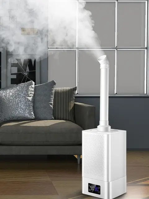 Humidificateur d'air industriel à ultrasons de grande capacité, grand brouillard muet, atomiseur pour serre, entrepôt de tabac, 11L, 220V 2