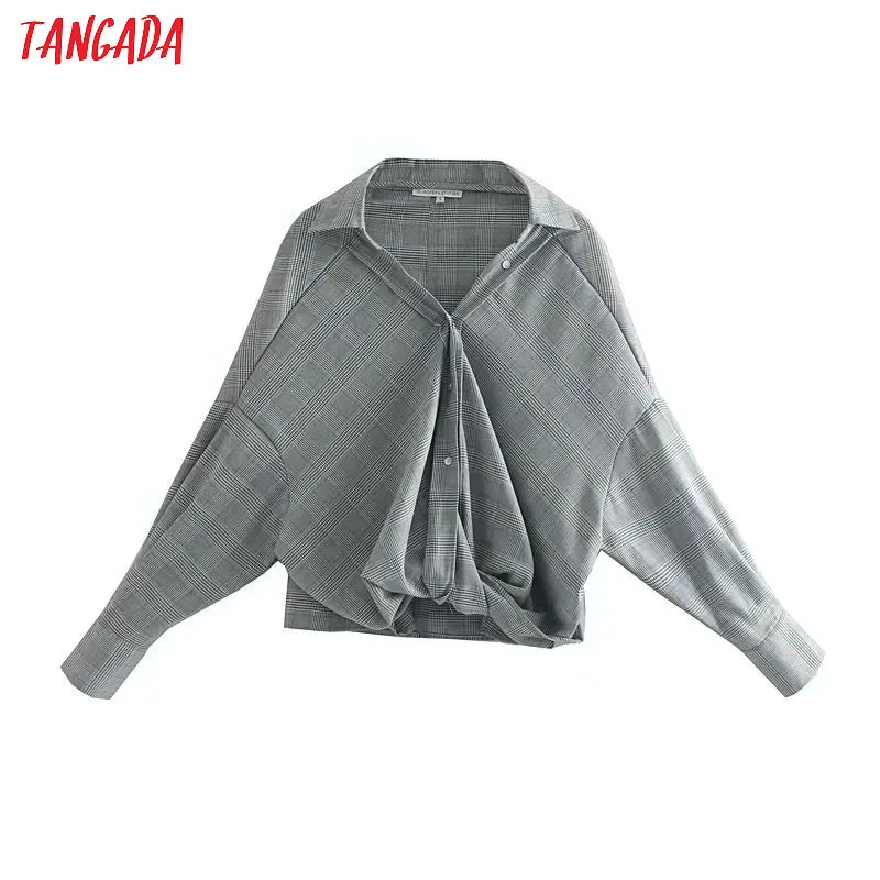 Tangada women stylish plaid shirt turn down collar batwing long sleeve blouse female vintage crop blouse top blusas mujer 5Z43
Tangada women stylish plaid shirt turn down collar batwing long sleeve blouse female vintage crop blouse top blusas mujer 5Z43