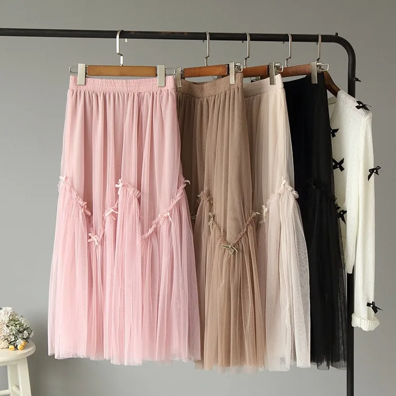 2020 Spring and Summer Bow Netting Straight Double Multi-layer Mesh Halfbody Fairy Skirt Skirt Age Reductionsweet Girl's Cloth
2020 Spring and Summer Bow Netting Straight Double Multi-layer Mesh Halfbody Fairy Skirt Skirt Age Reductionsweet Girl's Cloth