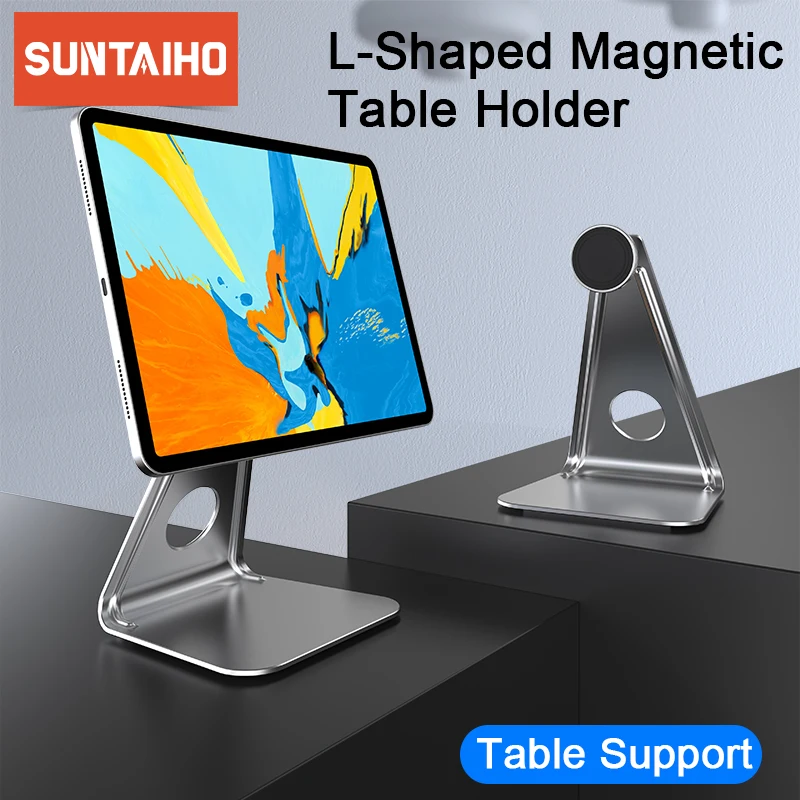Suntaiho Desk Table Holder Stand For iPhone iPad Aluminum Alloy 360° Rotation Magnetic Desktop Tablet Holder Universal Table
Suntaiho Desk Table Holder Stand For iPhone iPad Aluminum Alloy 360° Rotation Magnetic Desktop Tablet Holder Universal Table