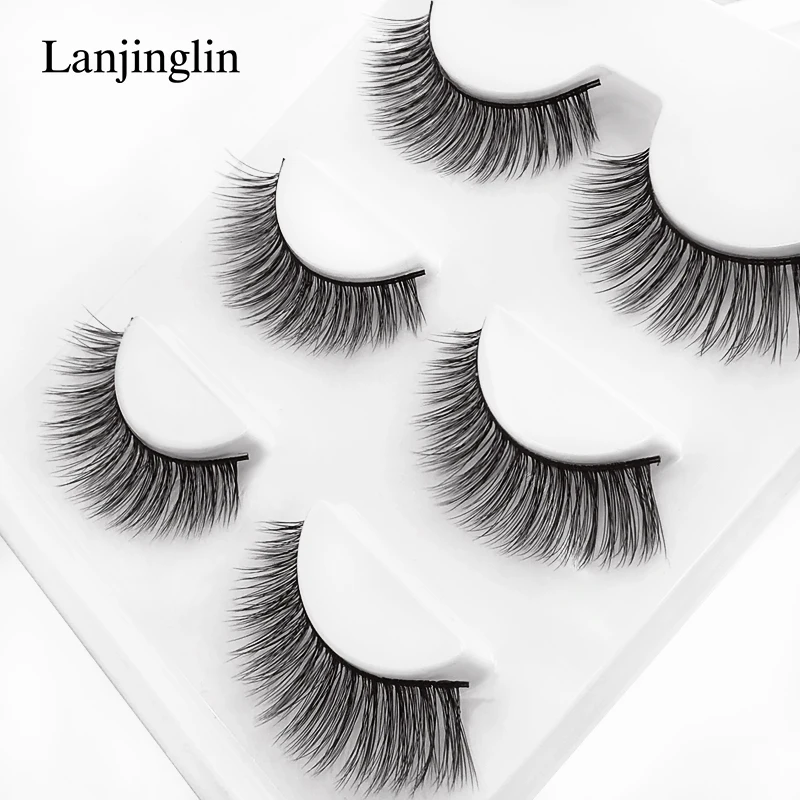 Faux Cils 3 Pairs False Eyelashes Soft Natural Long Wispy Fluffy 3D Mink Lashes Handmade Makeup Tool Extension Fake Eye Lashes 24 Hc940f834e8bf45acbfa50aed450a73ffk