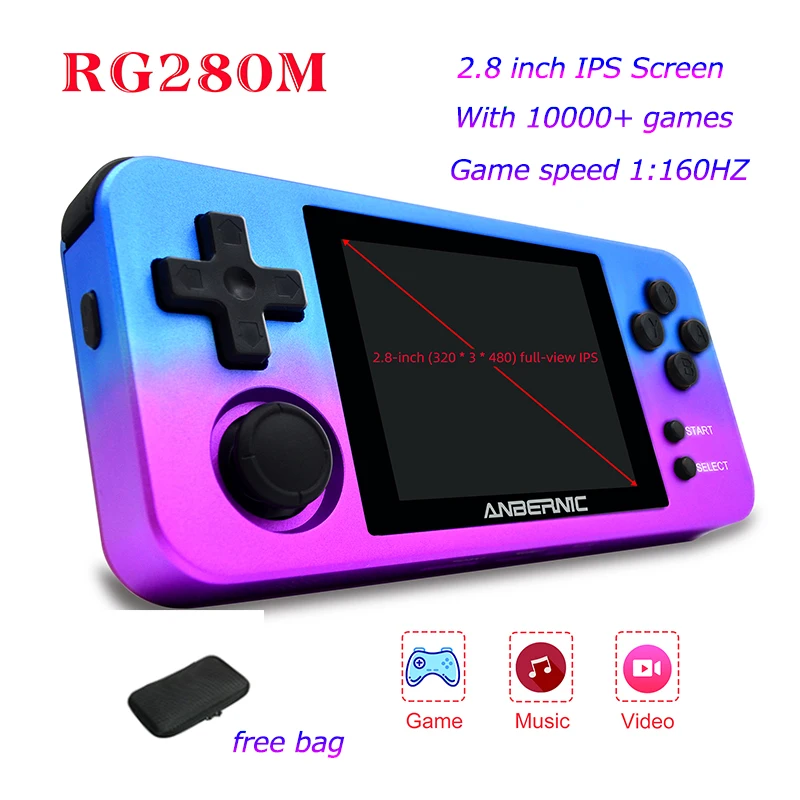 RG280M Retro Handheld Game Console 2.8inch IPS Screen Mini Video Game Player Open Source System for PS1/FC/SFC With 13000+ Games
RG280M Retro Handheld Game Console 2.8inch IPS Screen Mini Video Game Player Open Source System for PS1/FC/SFC With 13000+ Games