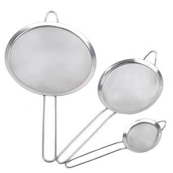 Fine Mesh Stainless Steel Strainer 3Pcs/ Set Professional Sieve Juice Egg Filter 3 Sieve Colander For Coffee Tea Vegtables
Fine Mesh Stainless Steel Strainer 3Pcs/ Set Professional Sieve Juice Egg Filter 3 Sieve Colander For Coffee Tea Vegtables